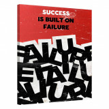 Tablou Canvas, Tablofy, Success Is Built On Failure, Printat Digital, 70 &times; 100 cm