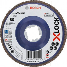 Bosch Disc evantai X-Lock, 115mm, G=80