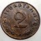 2.904 GERMANIA 2 REICHSPFENNIG 1939 J