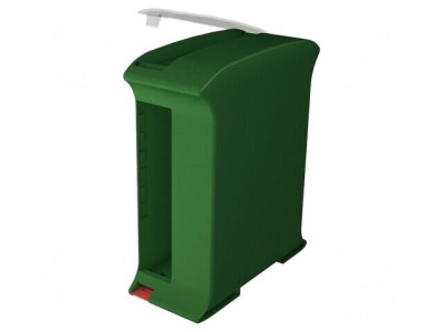 Carcasă verde pentru șină DIN 101x35x119.5mm foto