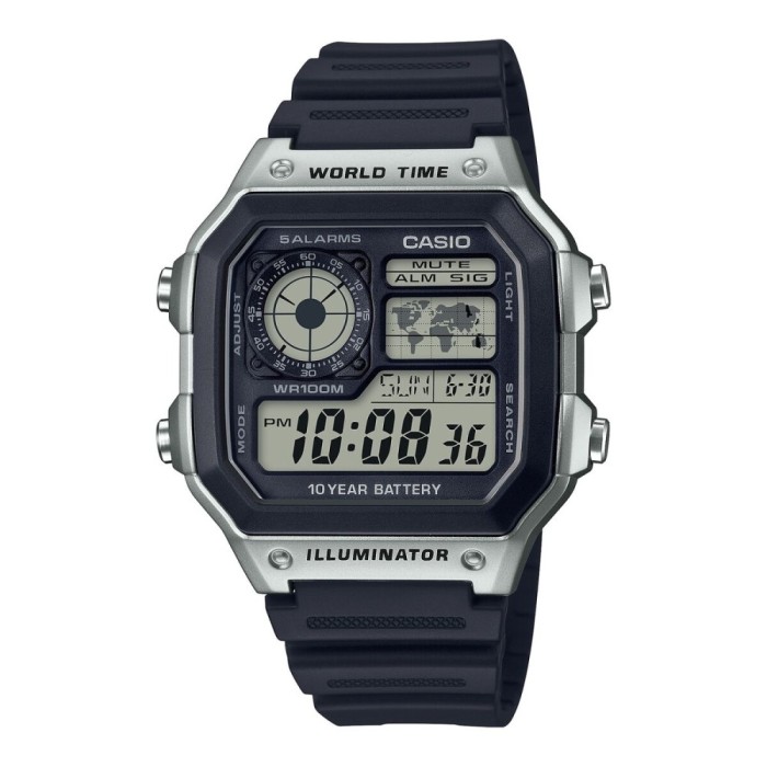 Ceas Barbati, Casio, Collection AE AE-1200WH-1CVCF - Marime universala