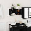 VidaXL Dulap de perete de baie, negru, 60x25x30 cm, lemn prelucrat 860059