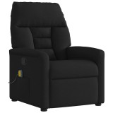 vidaXL Fotoliu de masaj rabatabil, negru, material textil