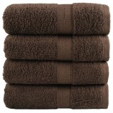 vidaXL Prosoape oaspeți premium SOLUND, 4 buc. maro 30x50cm 600gsm