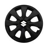 Set 4 capace roti potrivite jantelor de 15 inchi (R15) compatibile SUZUKI, Model - 316 Black Edition