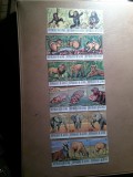 Serie R.Guinea 1977 - Fauna - 6 straifurix3 valori = 18valori stampilate , fara posta aeriana