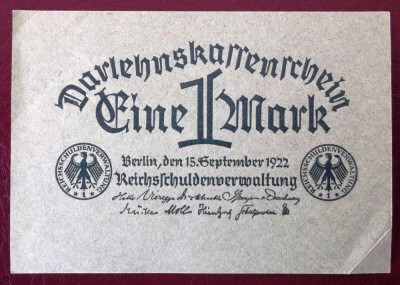 Germania 1 mark 1922 ** foto
