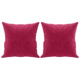 Cumpara ieftin Perne decorative, 2 buc., rosu vin, 40x40 cm, catifea