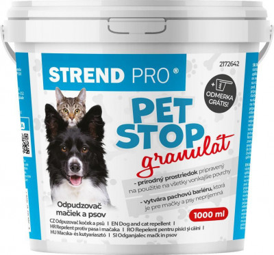 Repelent Strend Pro PET STOP, granulat, 1000 ml, descurajator natural pentru c&amp;acirc;ini, pentru pisici, pentru c&amp;acirc;ini, repelent foto