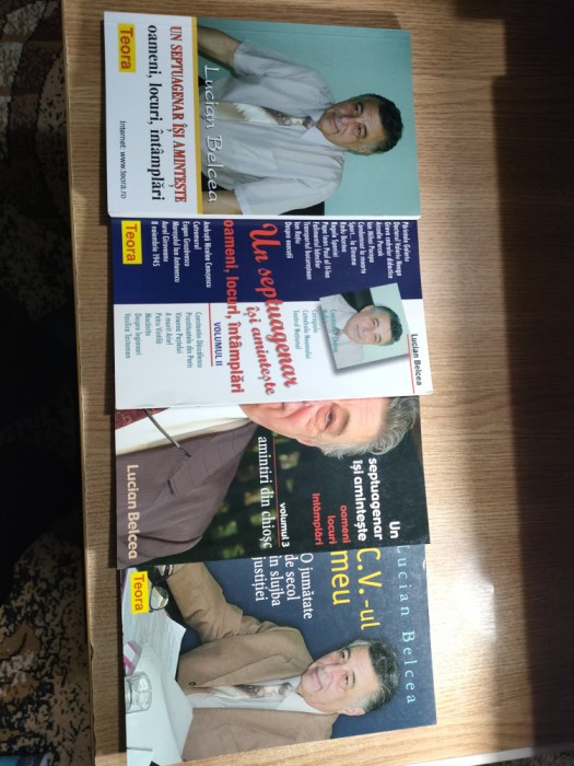Lucian Belcea (autograf) - Un septuagenar isi aminteste (3 vol.) + C.V.-ul meu