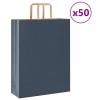 VidaXL Pungi de h&acirc;rtie 50 buc cu m&acirc;nere Albastru 32x12x42 cm 4101914