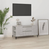 Comodă TV, gri beton, 102x44,5x50 cm, lemn prelucrat, vidaXL