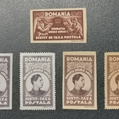 România Lot Timbre fiscale Mihai I MNH