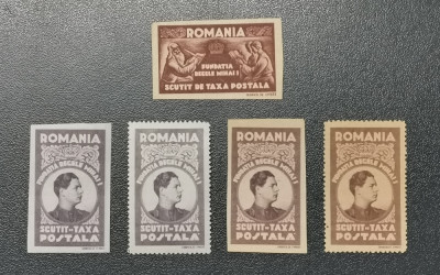 Rom&amp;acirc;nia Lot Timbre fiscale Mihai I MNH foto