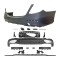 Set bara spate MERCEDES Clasa E (W213), 03.2016-, cu / fara capac senzor parcare, cu ornament negru, cu gauri senzori parcare; grunduit, de vopsit; t