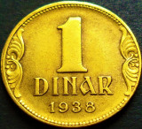 Cumpara ieftin Moneda istorica 1 DINAR - YUGOSLAVIA, anul 1938 *cod 539 B, Europa