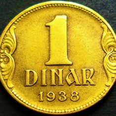 Moneda istorica 1 DINAR - YUGOSLAVIA, anul 1938 *cod 539 B