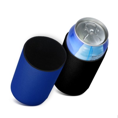 Set 2 Huse termice pentru doze de 330-355 ml, Kwmobile, Negru/Albastru, Neopren, 55143.03 foto