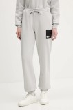 Karl Lagerfeld Jeans pantaloni de trening din bumbac culoarea negru, cu imprimeu, A1W10004