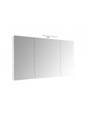 Dulap baie cu oglinda Celine, PAL, iluminare led, 120 cm, 3 usi, 3 rafturi, soft close, alb