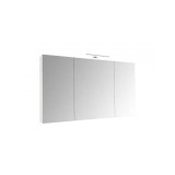 Dulap baie cu oglinda Celine, PAL, iluminare led, 120 cm, 3 usi, 3 rafturi, soft close, alb