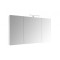 Dulap baie cu oglinda Celine, PAL, iluminare led, 120 cm, 3 usi, 3 rafturi, soft close, alb