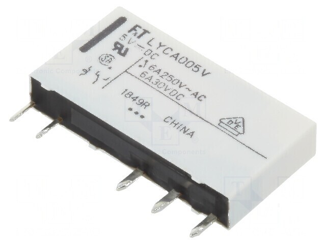 Releu electromagnetic SPDT 5VDC 6A FTR-LY
