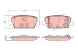 TRW GDB2359 set placute frana,frana disc