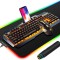 Set tastatură și mouse pad RGB pentru jocuri 2.4G re&icirc;ncărcabil fără fir