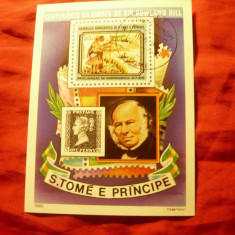 Bloc Sao Tome e Principe 1980 - Centenar Roland Hill , stampilat