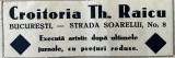 1931 Reclamă rom&acirc;nească Croitoria TH. RAICU Bucuresti interbelic Str. Soarelui Nr.8 mici meseriasi istoria modei Romania capitalista