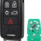 Cheie Auto Programabila Completa 433MHz, Techstar, cu 5 butoane si Cip ID46, Compatibila Volvo S60, V60, V70, XC60, XC70, S80, V40, FCCID: KR55WK49264