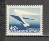 Polonia.1957 Posta aeriana- Expozitia filatelica nationala MP.33, Nestampilat