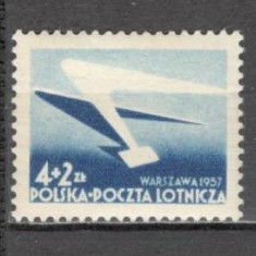 Polonia.1957 Posta aeriana- Expozitia filatelica nationala MP.33