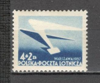 Polonia.1957 Posta aeriana- Expozitia filatelica nationala MP.33
