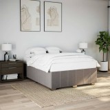 VidaXL Cadru de pat fără saltea, gri taupe, 160x200 cm, textil