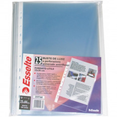 Set 25 Folii Protectie Documente Esselte Maxi, A4, 100 Microni, Folie Protectie Documente, Folie A4 de Protectie, Folie A4 Protectie Documente, Folii