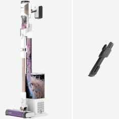 Aspirator vertical Shark DetectClean &amp; Empty IW3612EU, 0.42l, 18V, autonomie max 60 min, sistem de golire automata, statie 3in1, cu 25% mai usor, culo