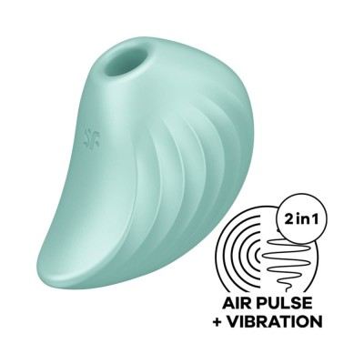 Vibrator Clitoridian Pearl Diver, Verde Menta foto