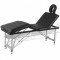 Masa masaj pliabila, 2 zone, negru, cadru aluminiu