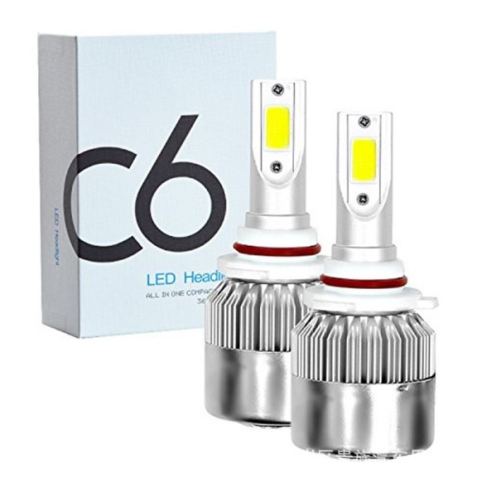 Set 2 LED-uri Auto Techstar&reg; C6, 9006, 36w, 3800 Lumeni, 6500K, AUTO, 12-24 Volti, COB