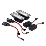 Set 2 lampi LED numar CANBUS fara eroare VW Passat B6 / B7 / CC, Golf 4 5 6 7, Lupo, Polo, Scirocco, Eos, Phaeton, Skoda Superb, Seat Altea, Exeo, Ibi