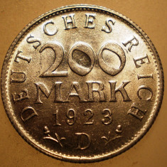 7.742 GERMANIA WEIMAR 200 MARK 1923 D AUNC