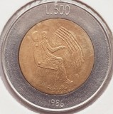 2644 San Marino 500 lire 1986 Technological Revolution Man with Computer km 195