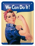 Placa metalica - We can do it! - 15x20 cm