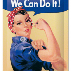 Placa metalica - We can do it! - 15x20 cm