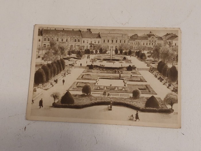 Carte postala / vedere, anii 50 (1953) R.P.R, Satu-Mare Parcul I.V.Stalin, circulata, scrisa, print alb-negru