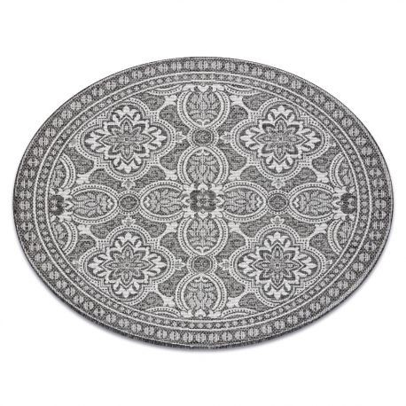 Covor sisal Loft 21193 Boho cerc fildeş argintiu gri, cerc 120 cm