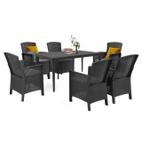 Set mobilier de grădină Odima 6+1, grafit