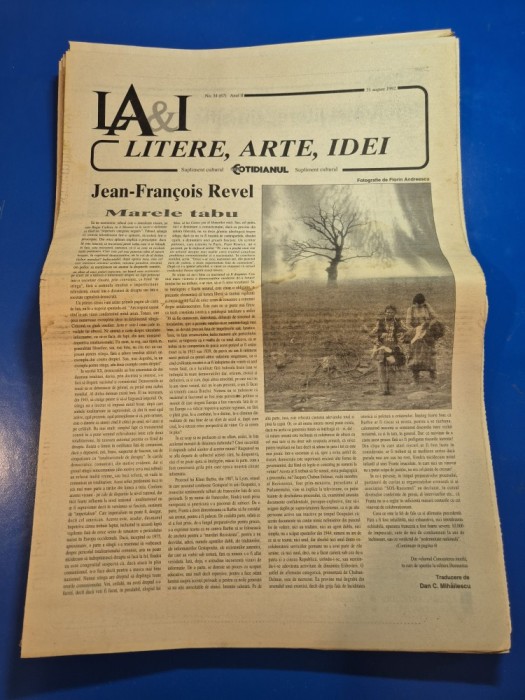 ziarul litere , arte , idei - 31 august 1992 - miriam raducanu
